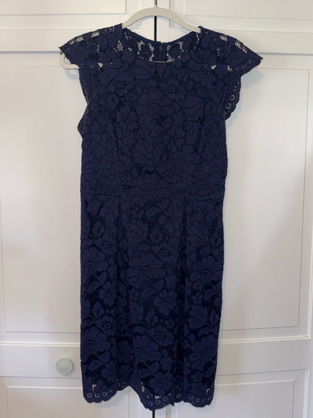 Vince Camuto navy lace eyelet dress